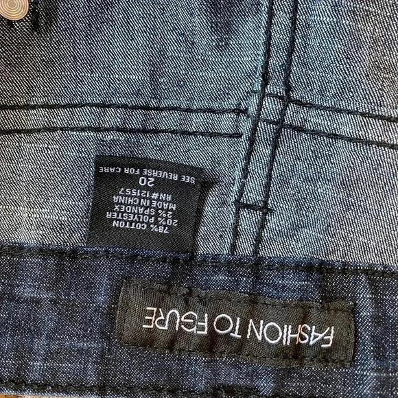 Fashion To Figure Jeans Pants Dark Blue Women Plus Size 20 Pockets - Picture 6 of 9